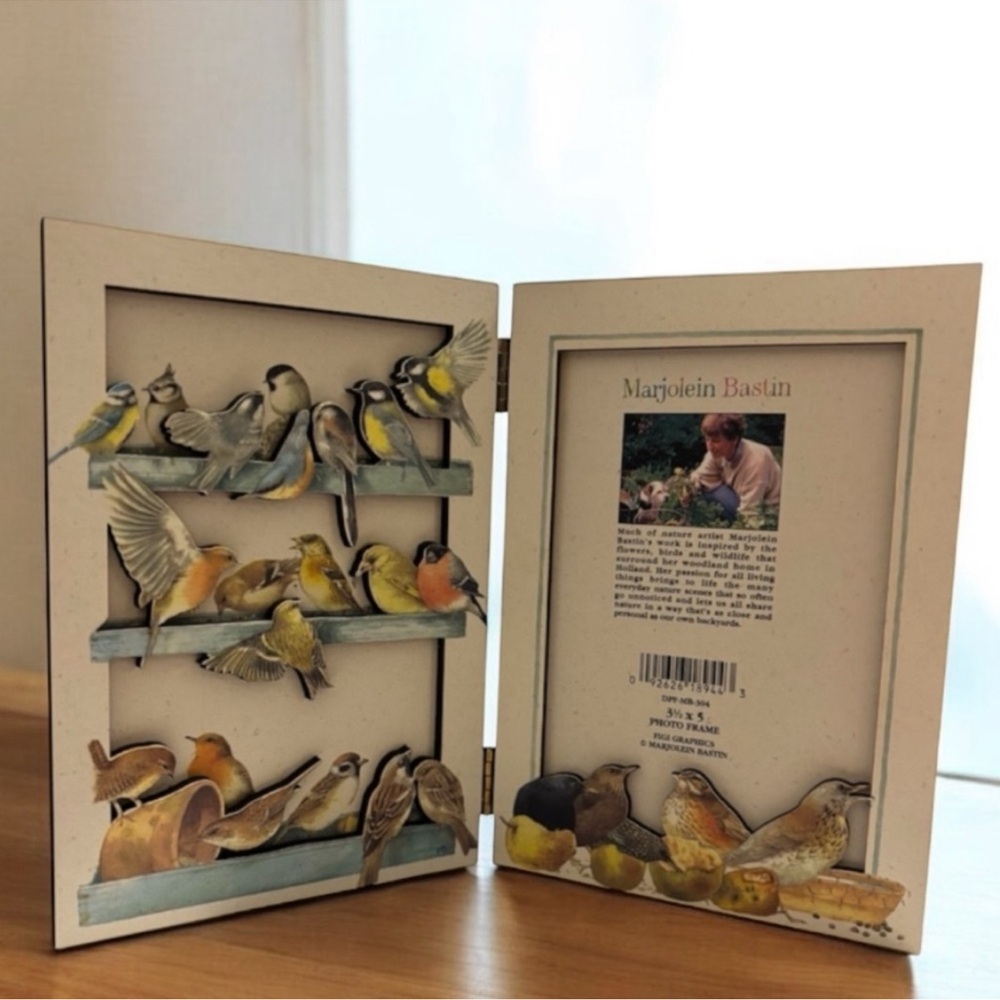 Vintage Picture Frame 3D Birds Nature Artist Marjolein Bastin Rare Figi Graphics - Picture 15 of 16